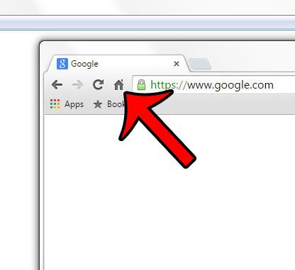the home icon in google chrome