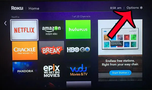 select netflix, then press the asterisk button