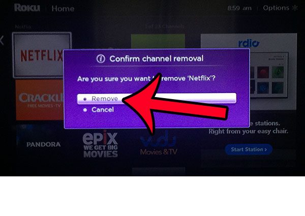 confirm channel removal