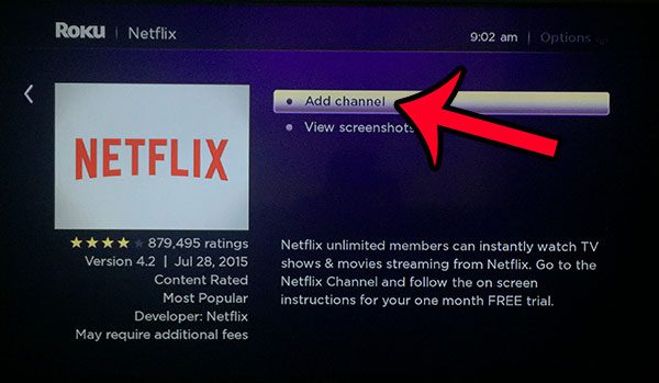 add the netflix channel