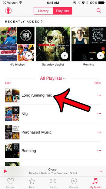 select a playlist