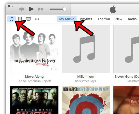 navigate to your itunes music library