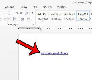 find the hyperlink in your document