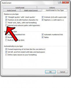 uncheck the internet paths and paths with hyperlinks option