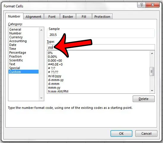 how to format as date only in excel 2013