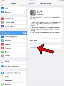 how to check for ios updates on an ipad