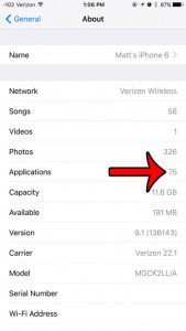 find the number of apps installed on your iphone