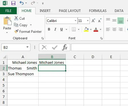 trim leading spaces in excel 2013