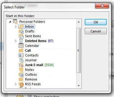 select the startup folder