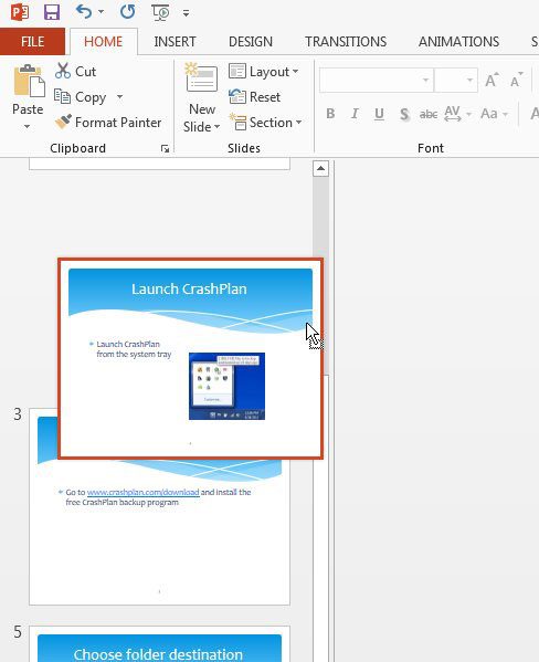 how to change slide order in powerpoint 2013