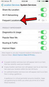 how to view frequent locations on iphone 6