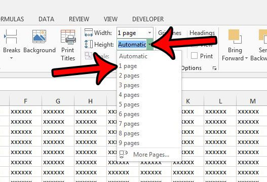 how to fit to one page in excel