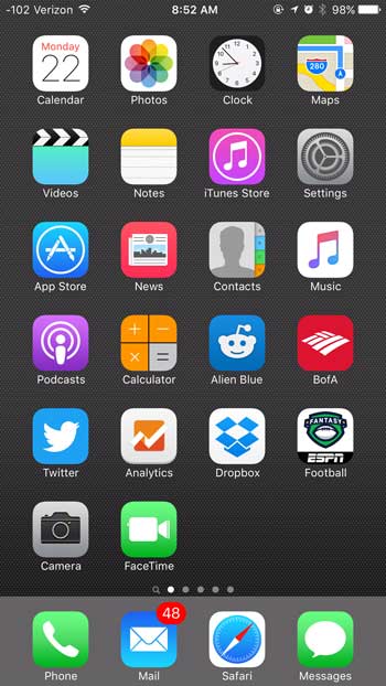 iphone 6 home screen