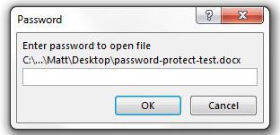 enter the document password
