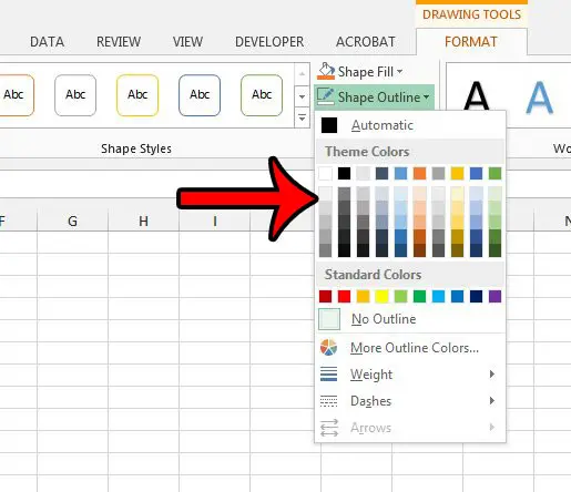 add a border to text box in excel 2013