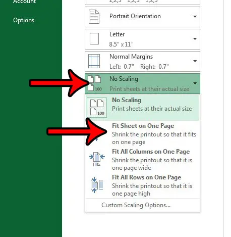 adjust excel sheet to fit on one page