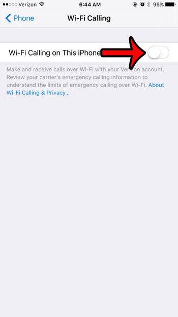 enable wifi calling on this iphone