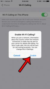 enable wifi calling on iphone verizon