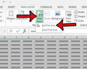 click print area, then set print area