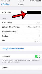 locate your iPhone's phone number