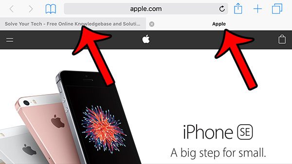 where are tabs in safari on iphone