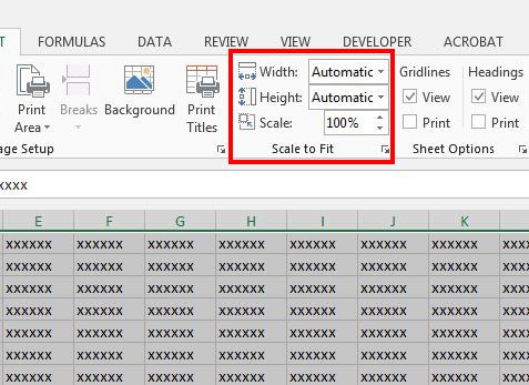 change page scale settings