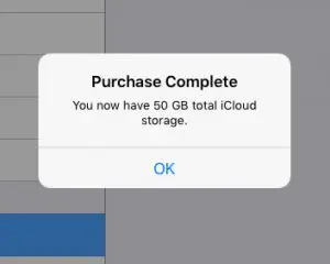 upgrade icloud storage from ipad