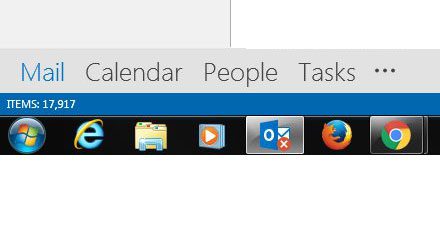 red x in outlook taskbar icon
