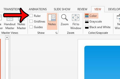 hide rulers in powerpoint 2013