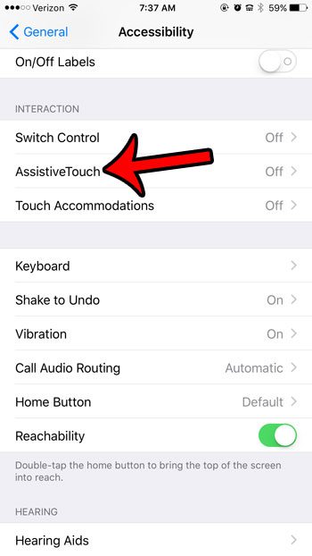 tap assistivetouch button