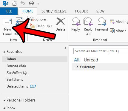 create a new email