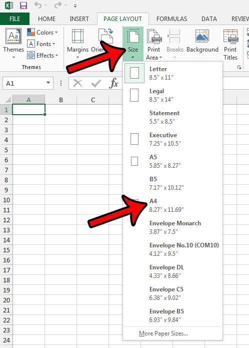 how to print an Excel spreadsheet on A4 paper
