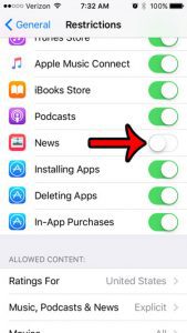 remove news app from iPhone