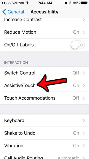open assistivetouch