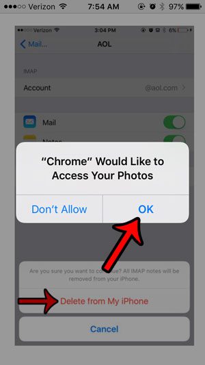 grant chrome access to photos