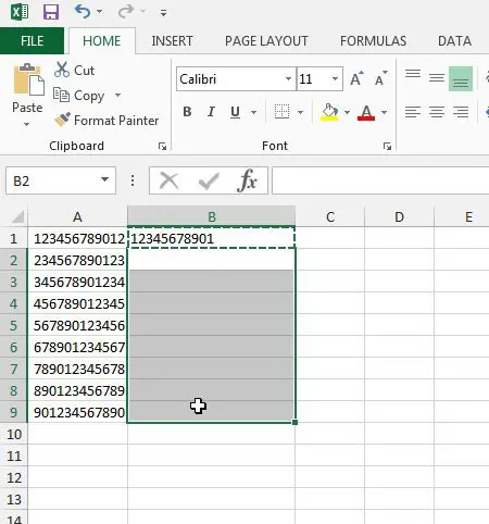 paste the formula into other cells