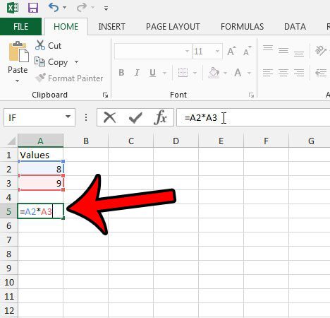 how to multiply in excel 2013