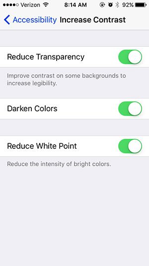 how to increase contrast on iPhone 5 - step 5