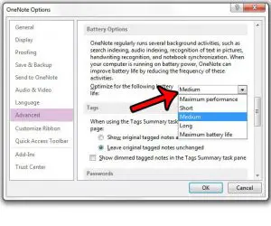 minimize onenote 2013 impact on battery life - step 4