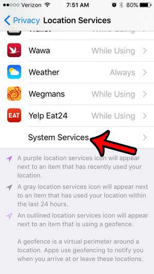 disabling location ads