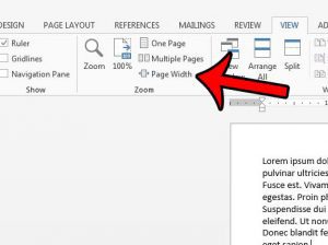 make document the width of the screen in word 2013