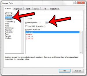 show two decimal places for all cells in excel 2013