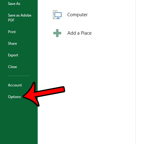 turn off excel background error checking