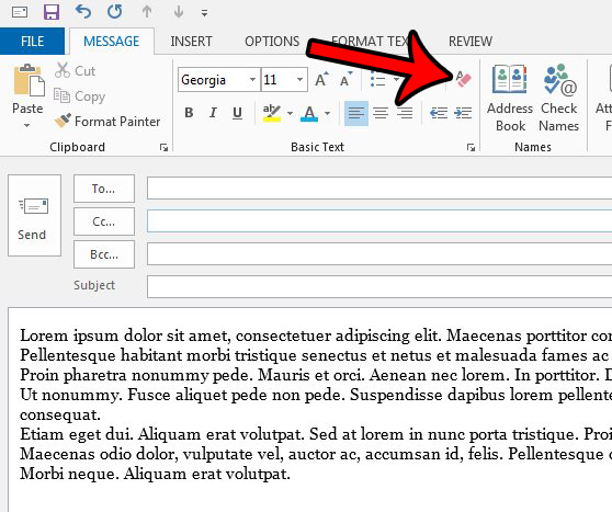 microsoft outlook email formatting