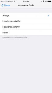 how to enable the announce calls feature on your iphone