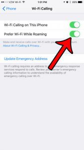 enable prefer wi-fi while roaming on the iphone 7