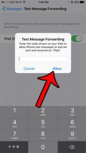 how to turn on text message forwarding on an iphone 7