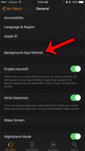 how to turn off background app refresh on the iphone 7