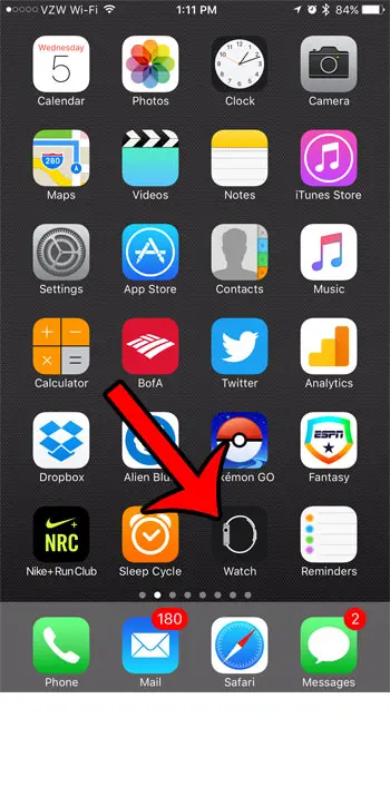 open apple watch app