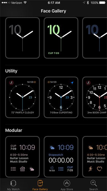 how to set a new watch face on the apple watch